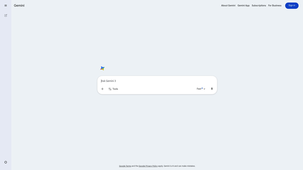google-gemini-homepage-screenshot Google Gemini dashboard showing multimodal AI chat and search