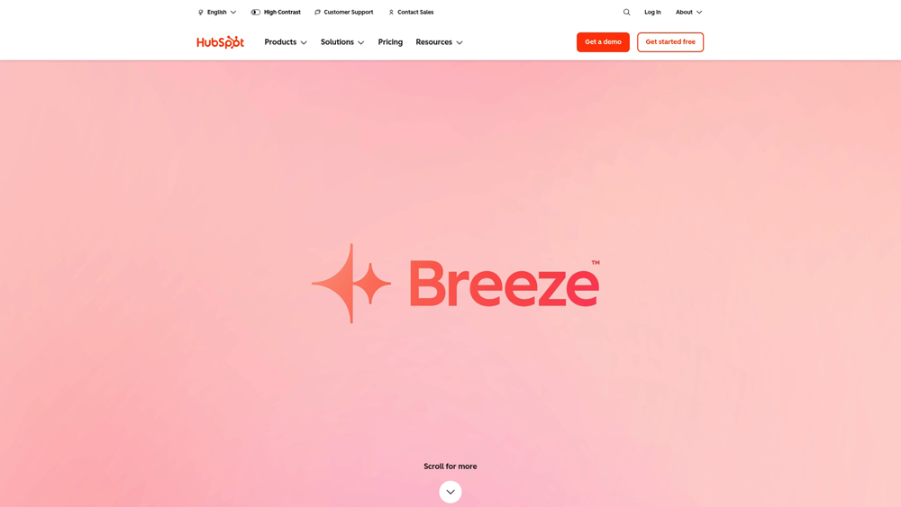 hubspot-ai-homepage-screenshot HubSpot CRM showing AI-powered sales and marketing insights