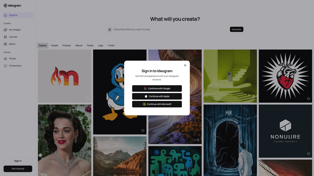 ideogram-homepage-screenshot Ideogram interface showing AI image generation with typography