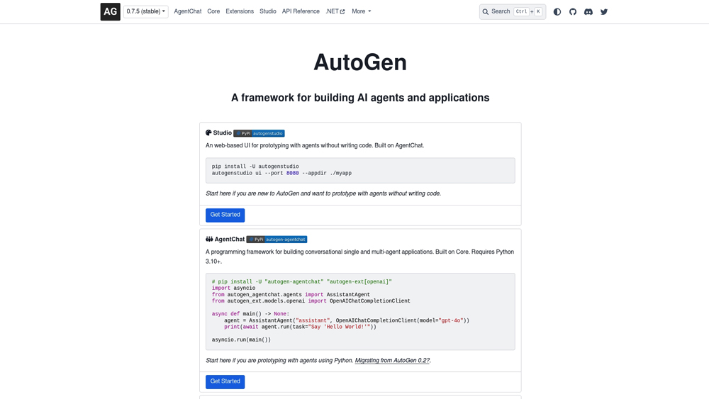 microsoft-autogen-homepage-screenshot Microsoft AutoGen console showing multi-agent AI system