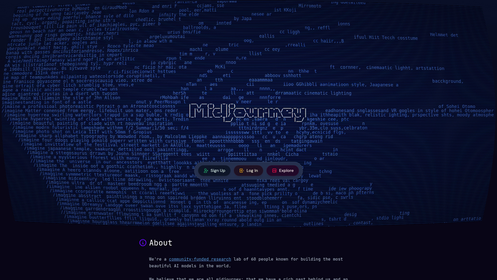 midjourney-homepage-screenshot Midjourney Discord interface showing AI image generation