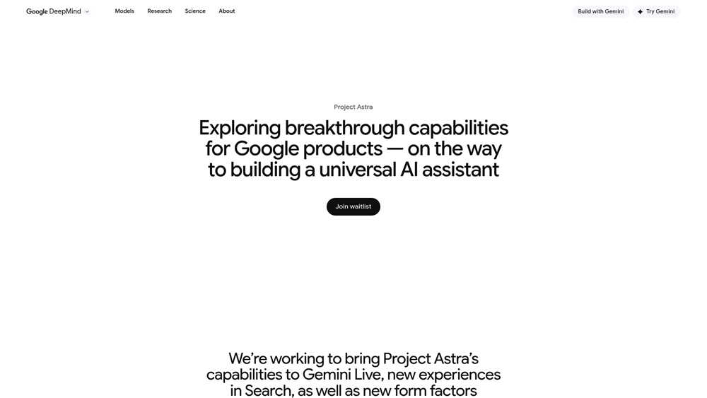 project-astra-homepage-screenshot Google Project Astra showing real-time visual AI analysis