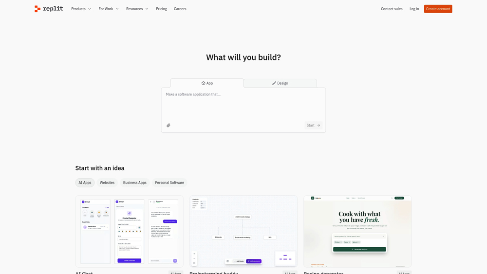 Replit Ghostwriter interface showing AI-assisted coding